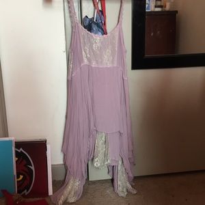 Free People Pieced Lace Slip in Wysteria